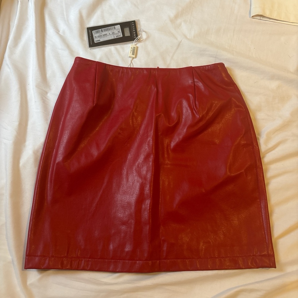 Vintage Versace leather skirt NWT